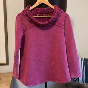 🩷Soft Surroundings Crochet Cowl Top S